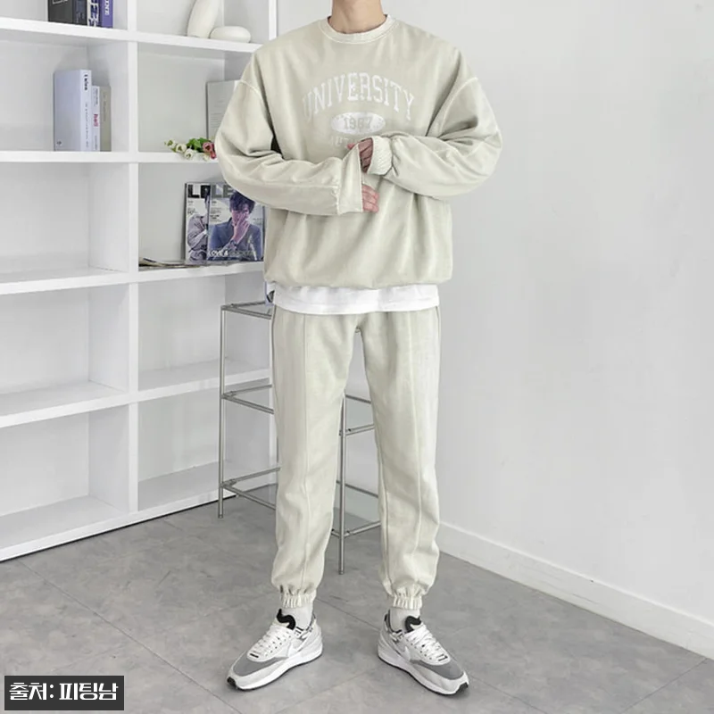 남자 햄튼 피그먼트 면&amp;기모 관련 이미지 2