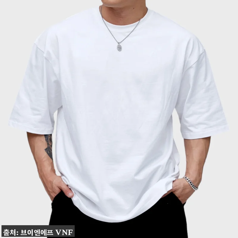 브이엔에프 3PACK 16수 헬스 오버핏 반팔, 매일 돌려 입기 좋은 남자 무지티 이슈템 14 브이엔에프 3PACK 16수 헬스 오 관련 이미지 2