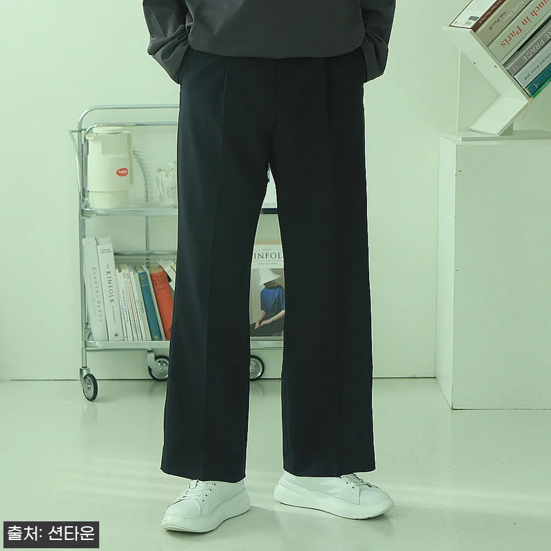 남자와이드슬랙스 통큰바지 링클프리 밴 관련 이미지 3