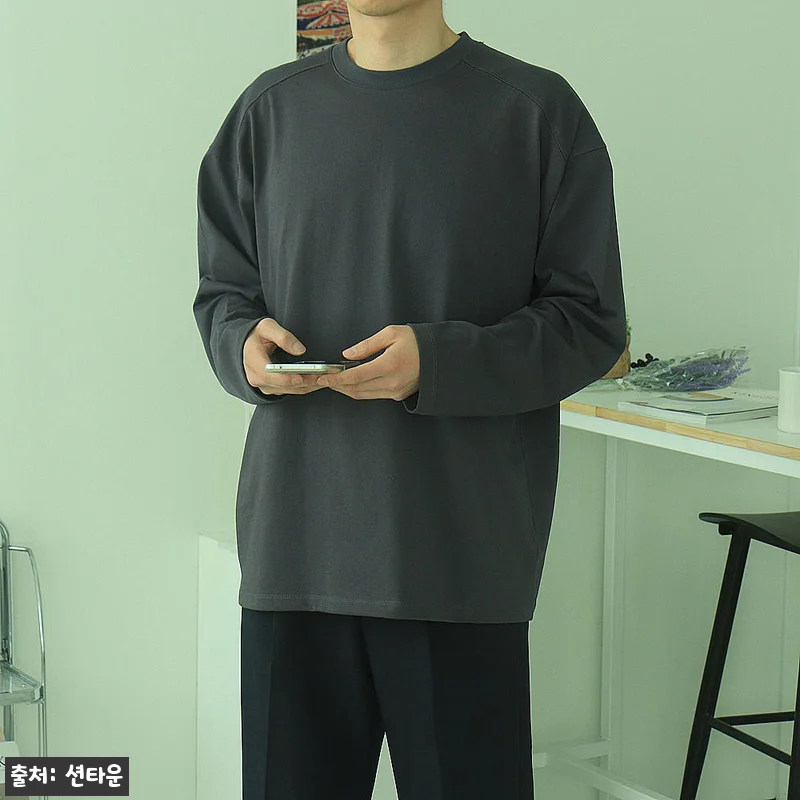 남자긴팔티셔츠 USA코튼 피그먼트 이너 티셔츠, 10가지 컬러로 데일리룩 완성하는 이슈템 14 남자긴팔티셔츠 USA코튼 피그먼트 이 관련 이미지 3