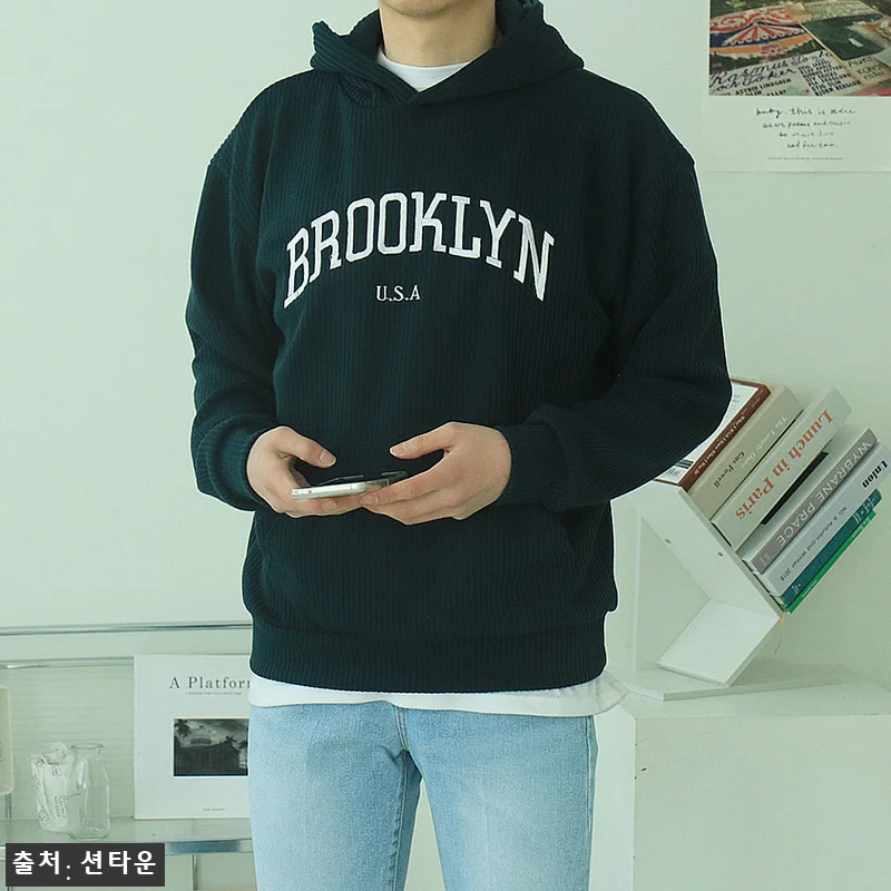남자후드티 구김없는 골지 남자봄니트 관련 이미지 3