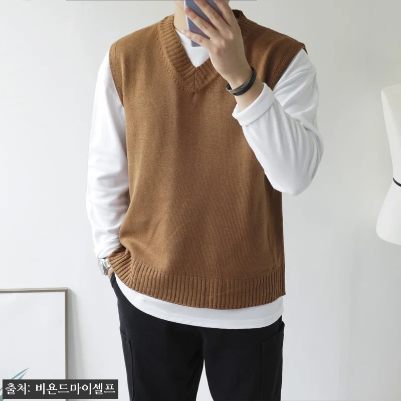 남자 메종 브이넥 니트 조끼 베스트 11color, 17,900원 무료배송 구매 전 체크 후기 14 남자 메종 브이넥 니트 조끼 베스트 관련 이미지 3