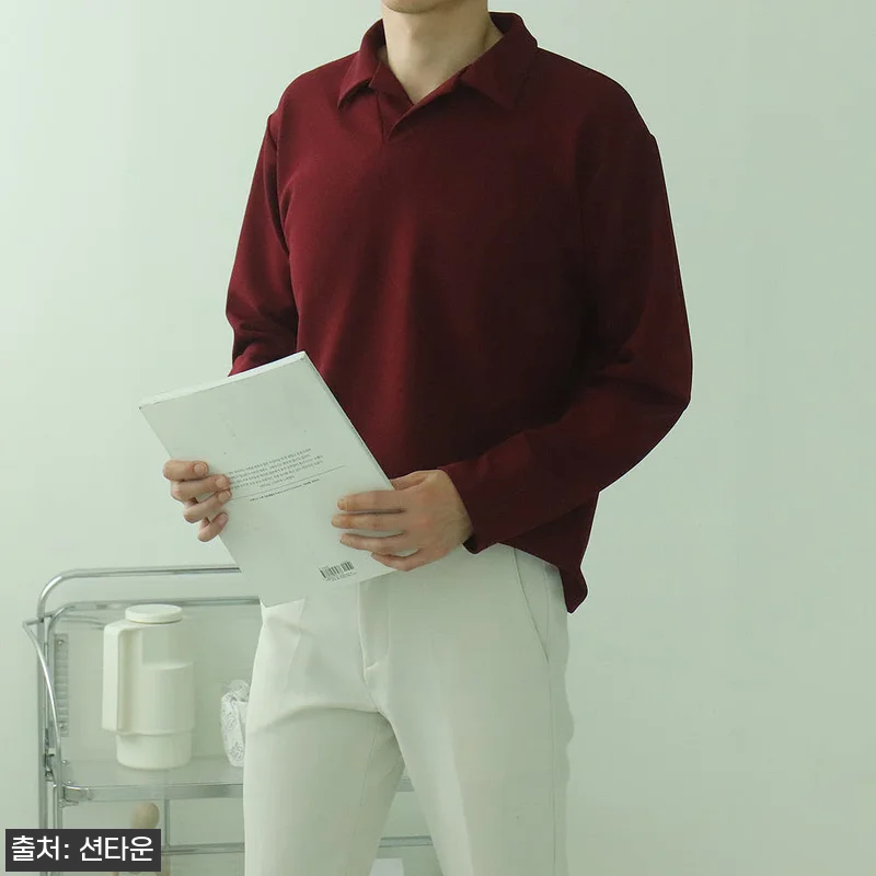 남자카라티 구김없는 루즈핏 헨리넥 남 관련 이미지 3