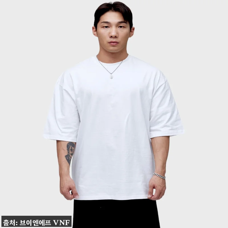 브이엔에프 3PACK 16수 헬스 오버핏 반팔, 매일 돌려 입기 좋은 남자 무지티 이슈템 15 브이엔에프 3PACK 16수 헬스 오 관련 이미지 3