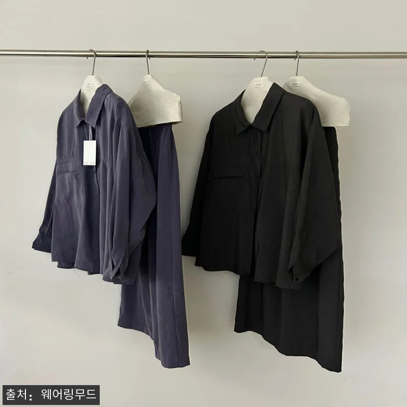 어토프 라보 셔츠 오버핏 셔링 자켓 관련 이미지 4