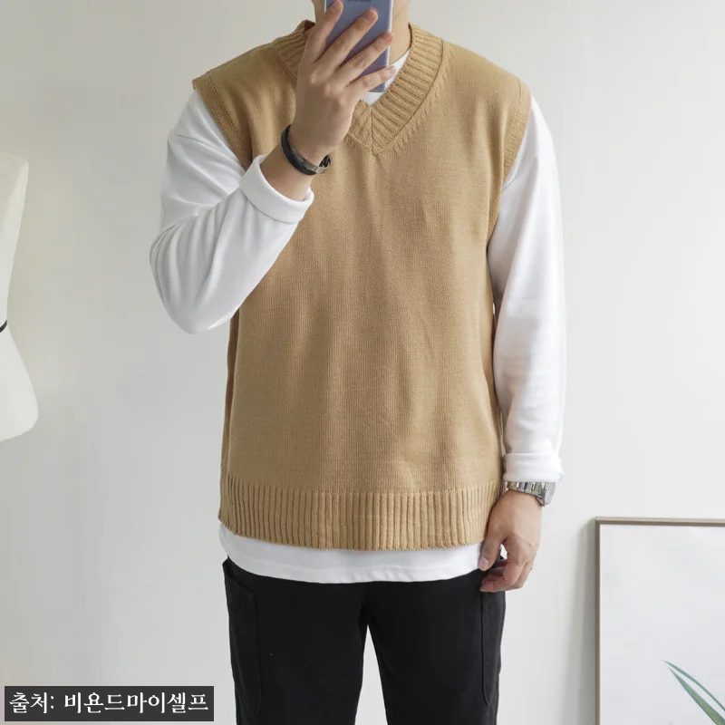 남자 메종 브이넥 니트 조끼 베스트 11color, 17,900원 무료배송 구매 전 체크 후기 15 남자 메종 브이넥 니트 조끼 베스트 관련 이미지 4