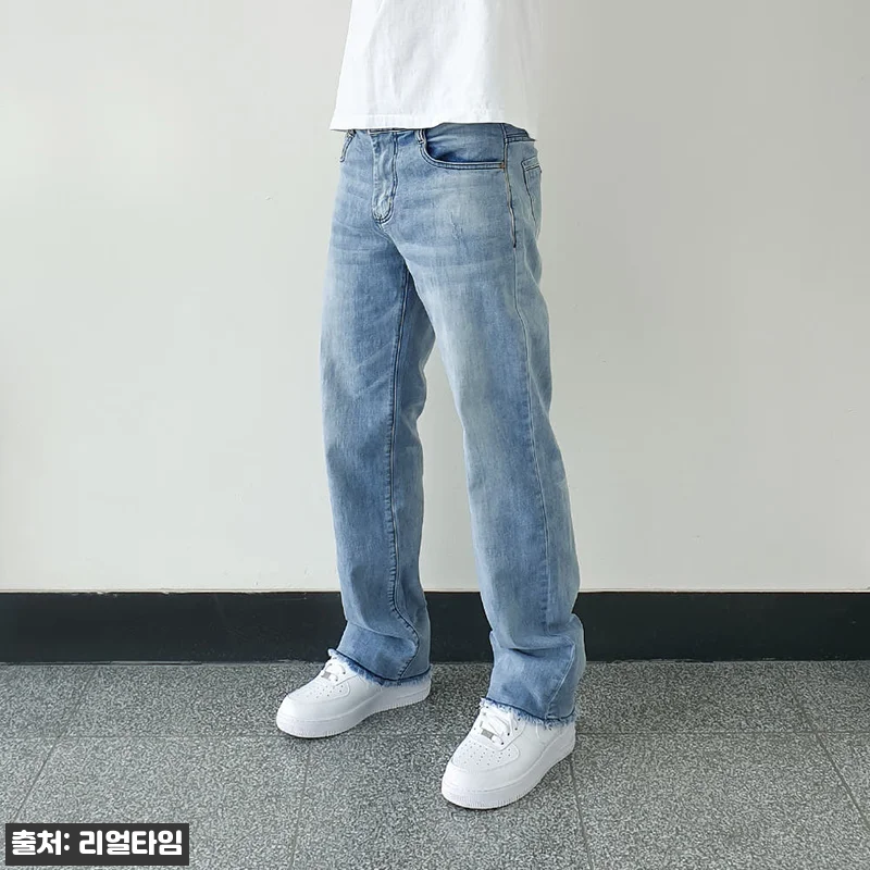 컷팅세미와이드진 남자연청와이드청바지, 연청 워싱에 히든밴딩까지 챙긴 데일리 이슈템 13 컷팅세미와이드진 남자연청와이드청바지, 관련 이미지 4