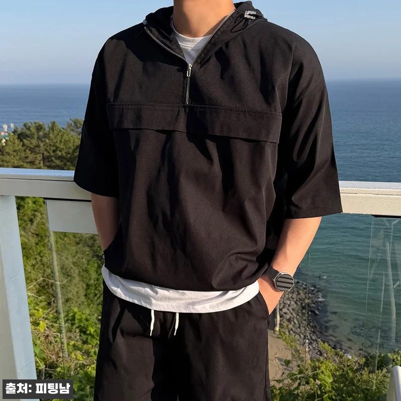 남자 에이로드 여름 반팔 후드 아노락 관련 이미지 4