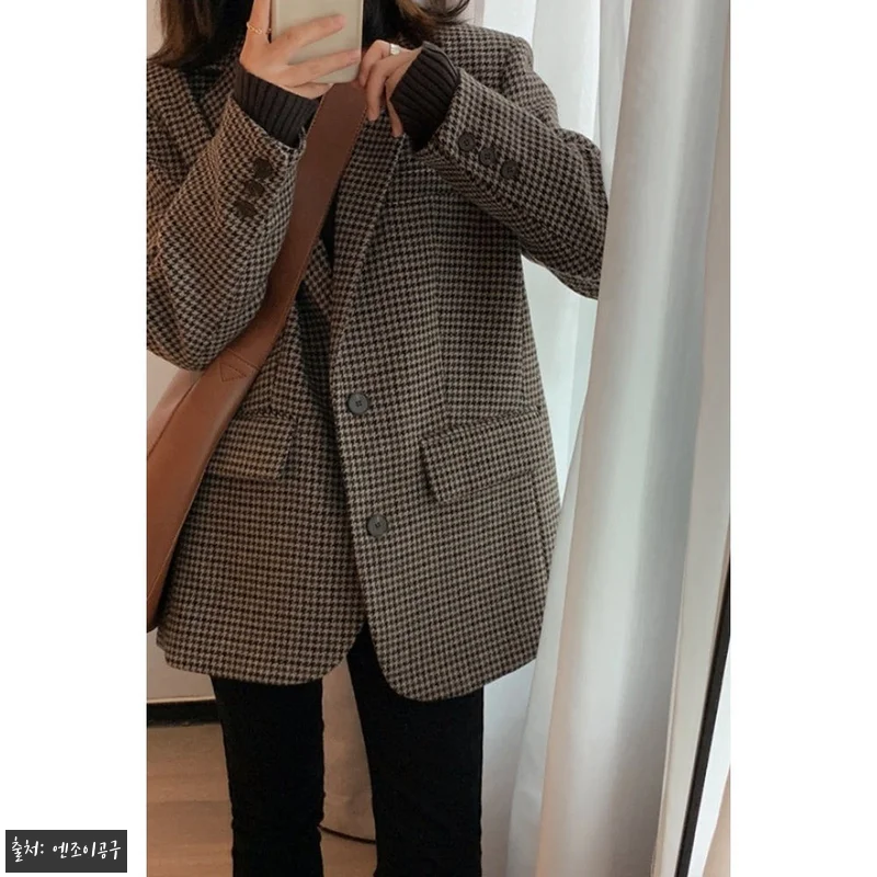 싱어게인3 6회 김이나 헤링본 자켓 오버핏 블레이저, 브라운 하운드투스 재킷 구매 전 꼭 볼 체크포인트 12 싱어게인3 6회 김이나 헤링본 자켓 관련 이미지 5