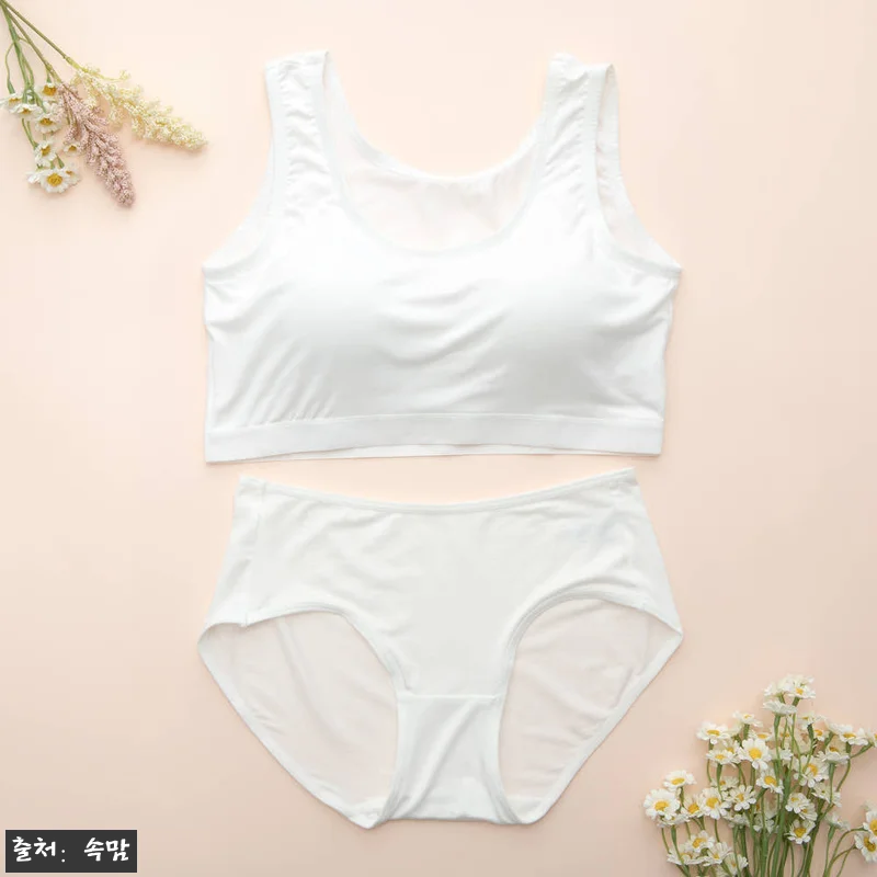 속맘 밤부 일체형패드 스포츠 브라팬티 노와이어 학생 청소년 속옷세트, 10,500원 무료배송 체크포인트 13 속맘 밤부 일체형패드 스포츠 브라팬티 관련 이미지 5