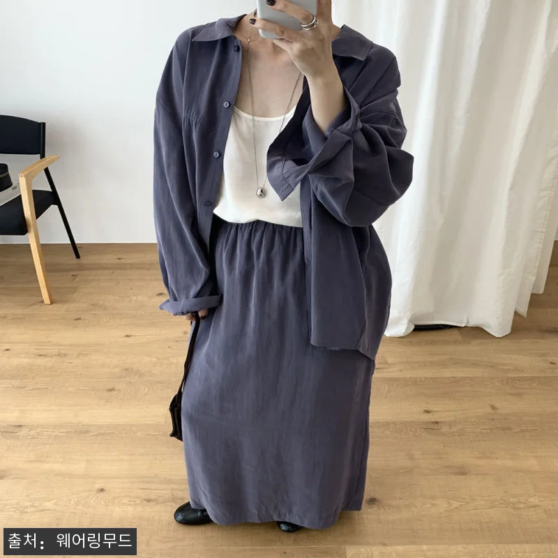 어토프 라보 셔츠 오버핏 셔링 자켓 관련 이미지 5