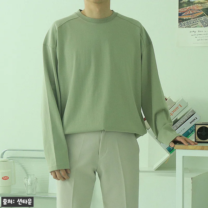 남자긴팔티셔츠 USA코튼 피그먼트 이너 티셔츠, 10가지 컬러로 데일리룩 완성하는 이슈템 16 남자긴팔티셔츠 USA코튼 피그먼트 이 관련 이미지 5