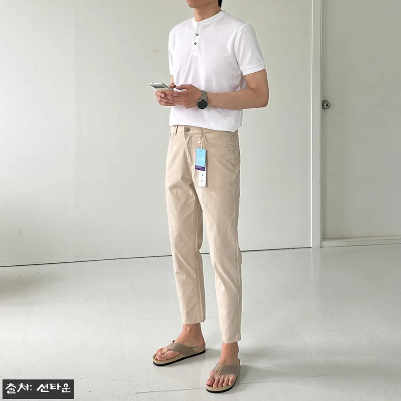 남자여름바지 밴딩 쿨링 린넨팬츠 남자 관련 이미지 5