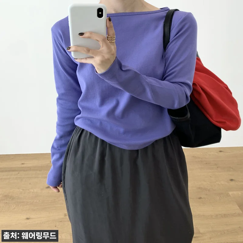 어토프 실켓 보트넥티 4컬러, 베이직 관련 이미지 6