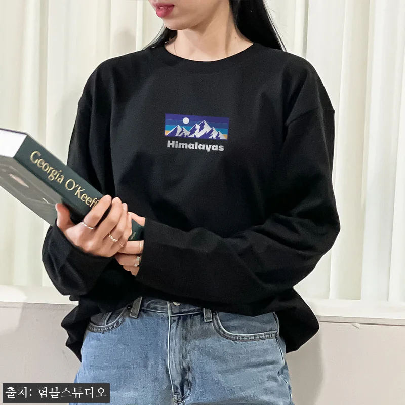 라운드넥 긴팔 이너 티셔츠 여성 레이 관련 이미지 7