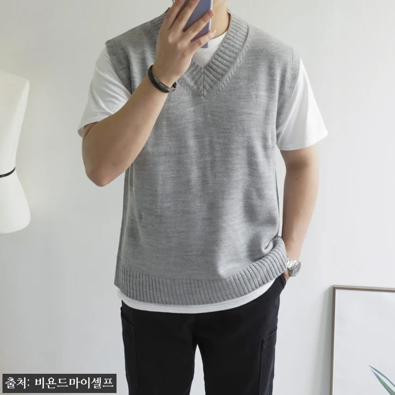 남자 메종 브이넥 니트 조끼 베스트 11color, 17,900원 무료배송 구매 전 체크 후기 18 남자 메종 브이넥 니트 조끼 베스트 관련 이미지 7