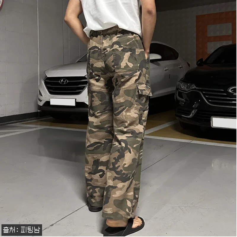 남자 헬튼 여름 카모플라쥬 린넨 와이드 밴딩 카고팬츠, 여름 스트릿룩 포인트로 눈여겨볼 이슈템 18 남자 헬튼 여름 카모플라쥬 린넨 와이 관련 이미지 7