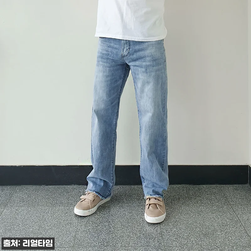 컷팅세미와이드진 남자연청와이드청바지, 연청 워싱에 히든밴딩까지 챙긴 데일리 이슈템 16 컷팅세미와이드진 남자연청와이드청바지, 관련 이미지 7