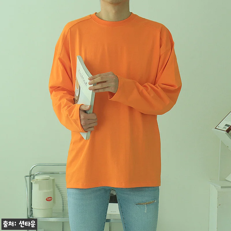남자긴팔티셔츠 USA코튼 피그먼트 이너 티셔츠, 10가지 컬러로 데일리룩 완성하는 이슈템 19 남자긴팔티셔츠 USA코튼 피그먼트 이 관련 이미지 8