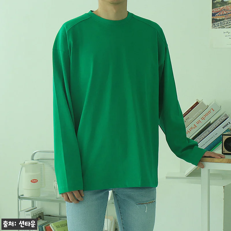 남자긴팔티셔츠 USA코튼 피그먼트 이너 티셔츠, 10가지 컬러로 데일리룩 완성하는 이슈템 20 남자긴팔티셔츠 USA코튼 피그먼트 이 관련 이미지 9