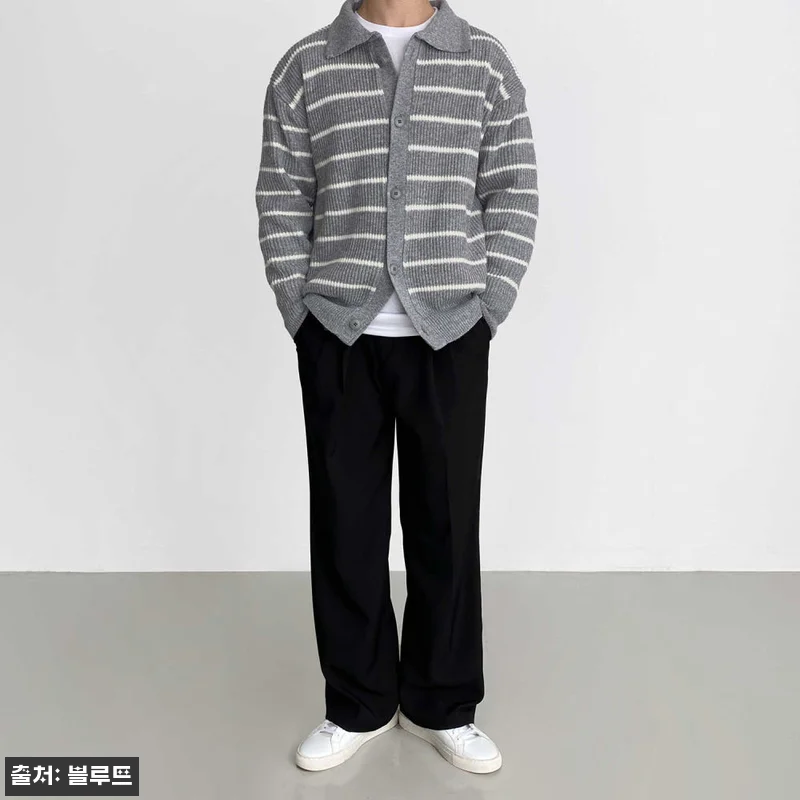 남자카라가디건 스트라이프가디건 하찌가 관련 이미지 9