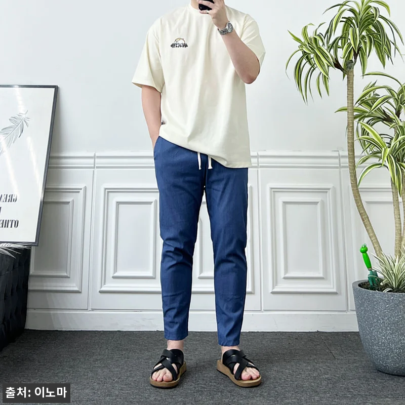 남자 린넨 바지 9부 밴딩 여름 테이퍼드핏 마 슬랙스 팬츠, 8,200원 가성비 여름팬츠 구매 전 체크 후기 20 남자 린넨 바지 9부 밴딩 여름 테이 관련 이미지 9