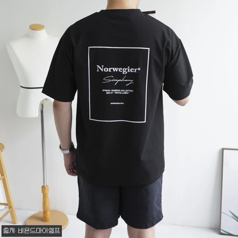 남자 여름 반팔티 분또 로고 레터링 프린팅 오버핏 티셔츠, 19,500원 무료배송으로 보는 구매 포인트 21 남자 여름 반팔티 분또 로고 레터링 관련 이미지 9