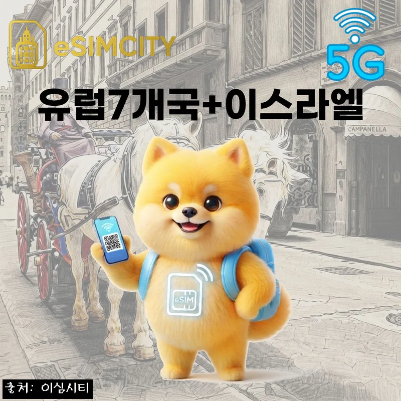 유럽 7개국 이스라엘 eSIM 800원, 출국 전 확인한 이심시티 구매 포인트