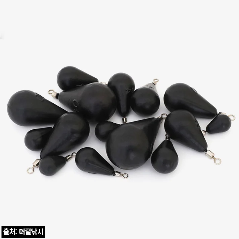 블랙 무광 봉돌 물방울 추 8호, 660원 무료배송으로 확인한 문어&middot;갑오징어 싱커