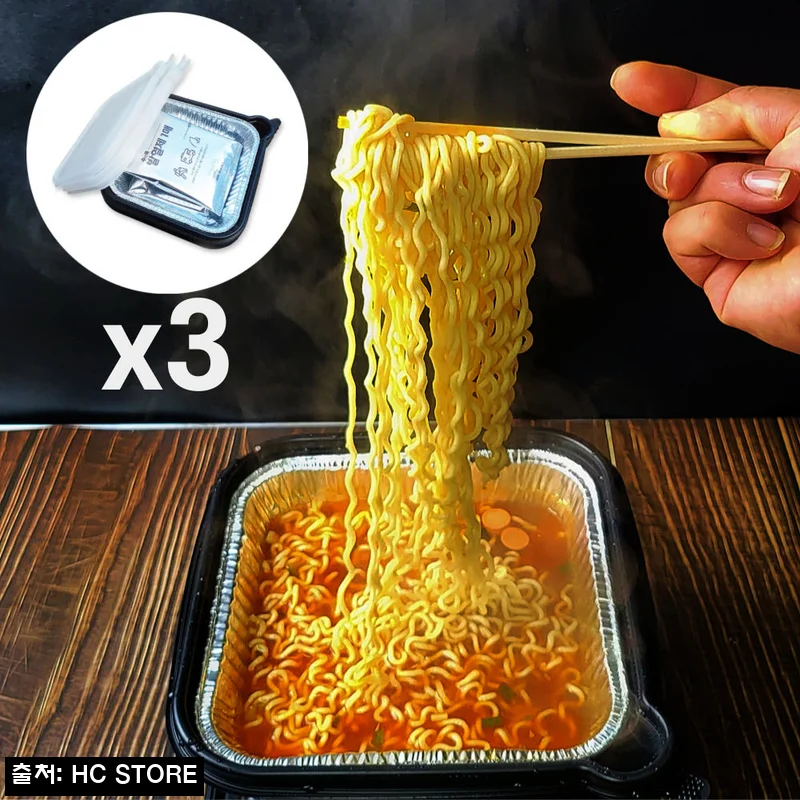 발열도시락 비화식 발열 팩 용기 3P, 불 없이 라면 준비할 때 눈여겨볼 캠핑 이슈템
