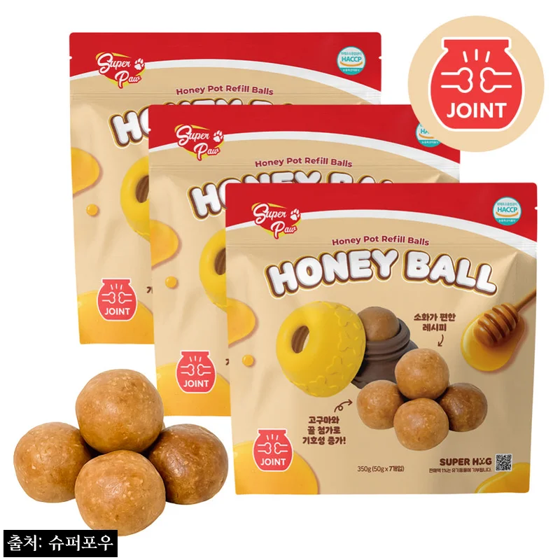 Home 53 슈퍼포우 허니볼 조인트 350g 3개, 관절 관리 간식으로 눈여겨본 찐후기