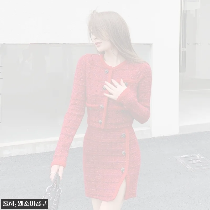 마이데몬 김유정 레드 원피스 도도희 패션 투피스, 레드 스커트·버건디 재킷 구매 전 체크 후기