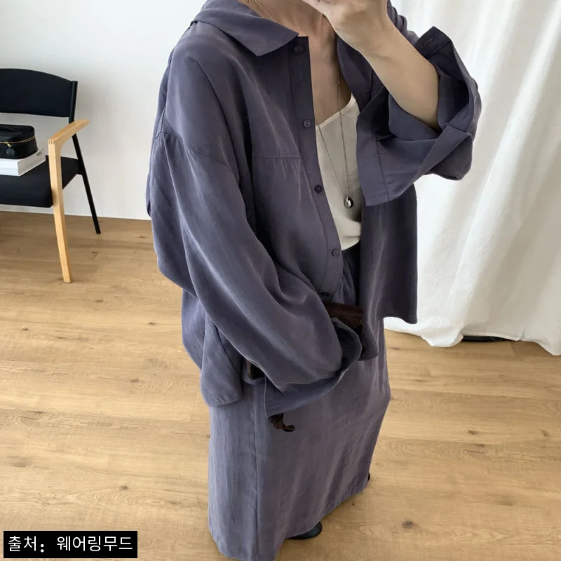 어토프 라보 셔츠 오버핏 셔링 자켓 블라우스, 당일발송 컬러로 만나는 분위기 있는 이슈템