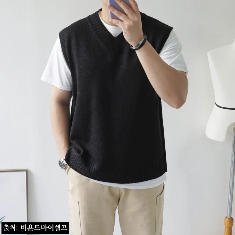 남자 메종 브이넥 니트 조끼 베스트 11color, 17,900원 무료배송 구매 전 체크 후기