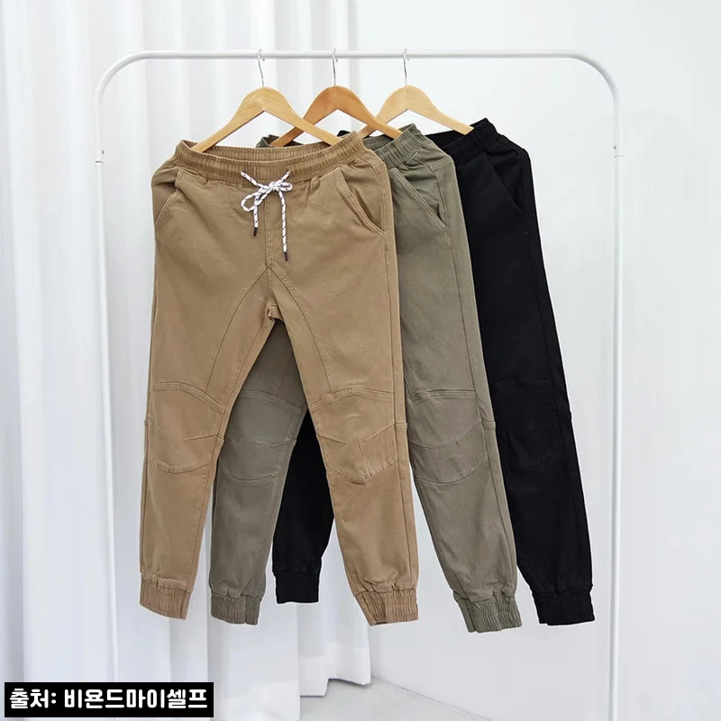 4XL까지 빅사이즈 무릎 절개 스판 면 밴딩 조거팬츠, 편안한 데일리룩 찾을 때 눈여겨볼 이슈템