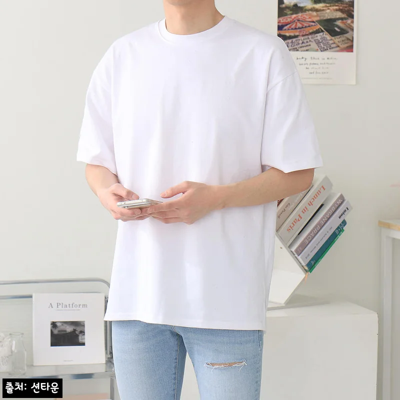 남자반팔티 오버핏 이너 레이어드 티셔츠, 사계절 코디에 더하기 좋은 데일리템