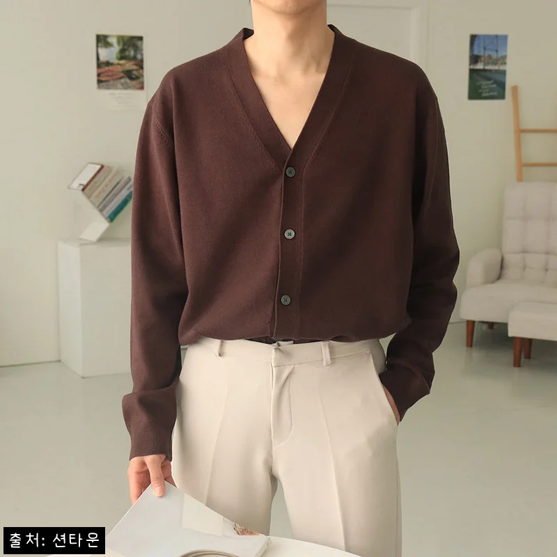 남자가디건 오버핏 위셔블 브이넥 남자니트가디건, 3만원대 데일리룩 이슈템으로 눈여겨볼 이유