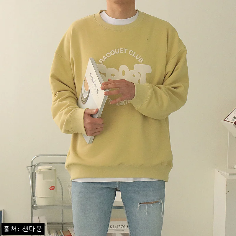 남자맨투맨 레터링 나염 긴팔티, 오버핏 데일리룩으로 눈여겨볼 이슈템