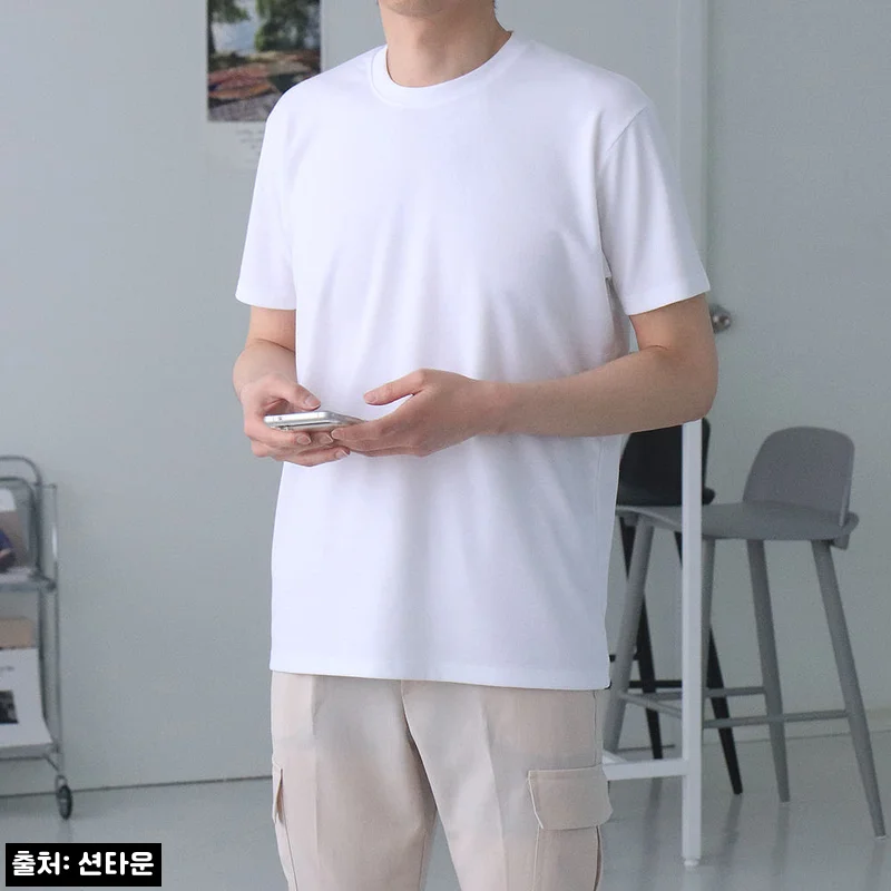 남자반팔티 구김없는 아이스 쿨티 머슬핏반팔, 여름 데일리룩으로 눈여겨볼 기본템