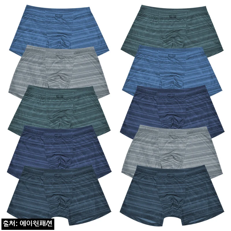제임스딘 남자 냉감 스판 드로즈 팬티 5종+5종, 여름부터 사계절까지 실속 있게 챙기는 10장 구성