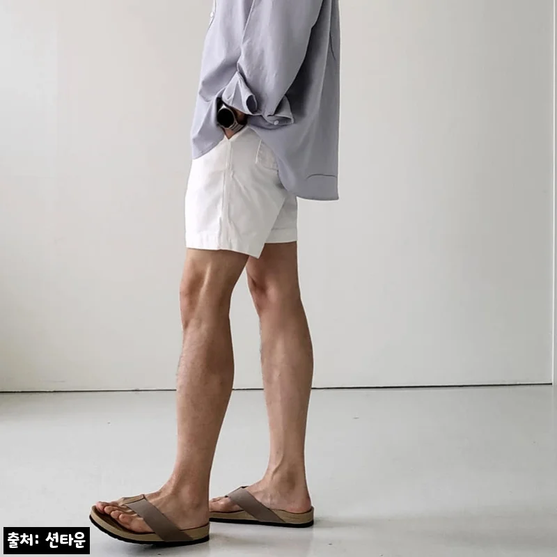 남자 빅사이즈 밴딩 스판 면 코튼 흰색 여름 반바지 슬랙스, 여름 데일리룩으로 눈여겨볼 이슈템