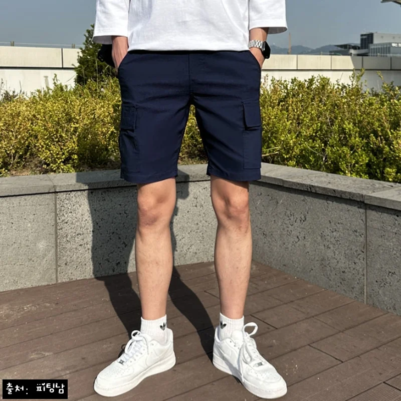 1+1 남자 트레이시 5부 스판 밴딩 카고 반바지, 여름 데일리룩으로 눈여겨볼 이슈템