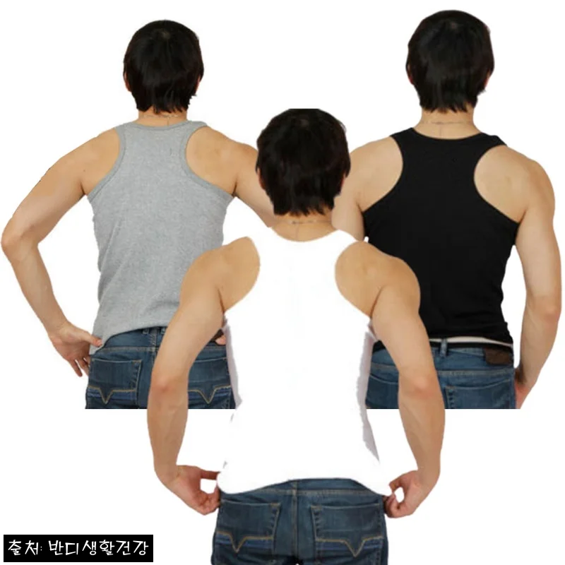 남성 골지 망고나시 티 3장세트 TP-1010, 여름 이너로 눈여겨본 가성비 구성