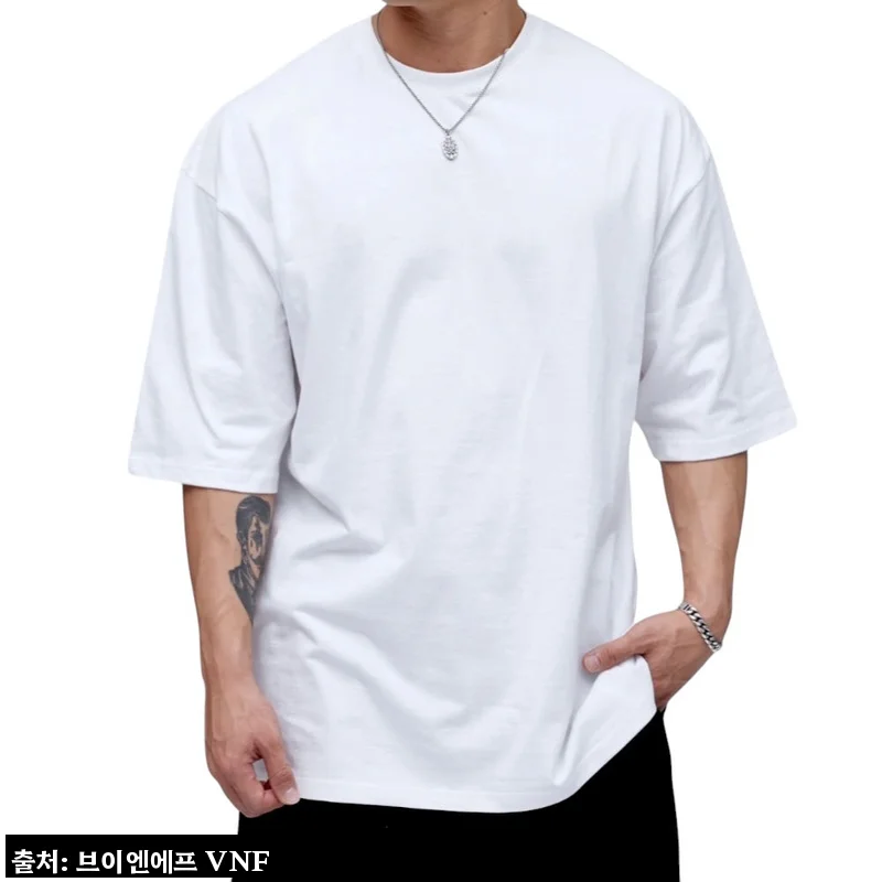브이엔에프 3PACK 16수 헬스 오버핏 반팔, 매일 돌려 입기 좋은 남자 무지티 이슈템