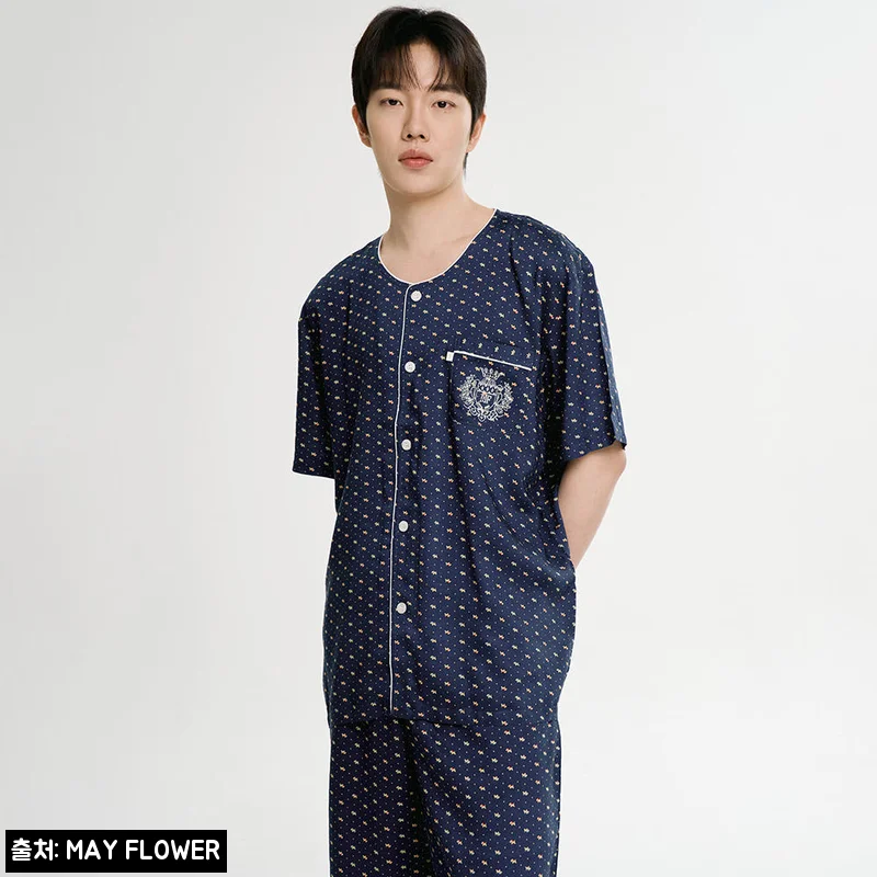 마이펫 남성 여름 반팔 레이온 잠옷 파자마 홈웨어 세트, 35,800원 무료배송으로 눈여겨볼 여름 홈웨어
