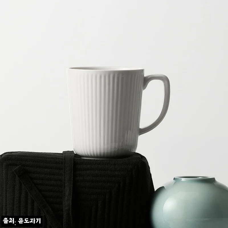 윤도자기 순백 화이트 국산 머그컵 중, 6,900원 무료배송으로 만나는 깔끔한 홈카페 잔